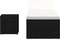 vidaXL - Ligbed - met - kussen - en - theetafel - poly - rattan - zwart