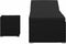 vidaXL - Ligbed - met - kussen - en - theetafel - poly - rattan - zwart