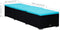 vidaXL - Ligbed - met - kussen - en - theetafel - poly - rattan - blauw