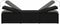 vidaXL - Ligbed - met - kussen - en - theetafel - poly - rattan - zwart