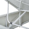 vidaXL - Ligbed - met - kussen - en - theetafel - poly - rattan - wit