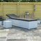 vidaXL - Ligbed - met - kussen - en - theetafel - poly - rattan - wit