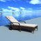 vidaXL - Ligbed - met - kussen - en - wieltjes - poly - rattan - bruin