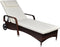 vidaXL - Ligbed - met - kussen - en - wieltjes - poly - rattan - bruin