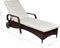 vidaXL - Ligbed - met - kussen - en - wieltjes - poly - rattan - bruin
