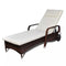 vidaXL - Ligbed - met - kussen - en - wieltjes - poly - rattan - bruin