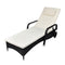 vidaXL - Ligbed - met - kussen - en - wieltjes - poly - rattan - zwart
