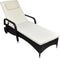 vidaXL - Ligbed - met - kussen - en - wieltjes - poly - rattan - zwart