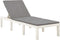 vidaXL - Ligbed - met - kussen - kunststof - wit