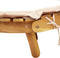 vidaXL - Ligbed - met - kussen - massief - acaciahout - beige