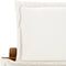 vidaXL - Ligbed - met - kussen - massief - acaciahout - crème