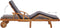 vidaXL - Ligbed - met - kussen - massief - acaciahout