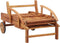 vidaXL - Ligbed - met - kussen - massief - acaciahout