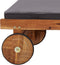 vidaXL - Ligbed - met - kussen - massief - acaciahout