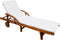vidaXL - Ligbed - met - kussen - massief - acaciahout