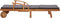 vidaXL - Ligbed - met - kussen - massief - acaciahout