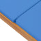 vidaXL - Ligbed - met - kussen - massief - teakhout - blauw