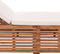 vidaXL - Ligbed - met - kussen - massief - teakhout - crèmekleurig