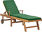 vidaXL - Ligbed - met - kussen - massief - teakhout - groen