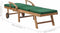 vidaXL - Ligbed - met - kussen - massief - teakhout - groen