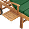 vidaXL - Ligbed - met - kussen - massief - teakhout - groen