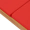 vidaXL - Ligbed - met - kussen - massief - teakhout - rood