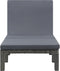 vidaXL - Ligbed - met - kussen - poly - rattan - antraciet
