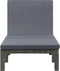 vidaXL - Ligbed - met - kussen - poly - rattan - antraciet