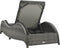 vidaXL - Ligbed - met - kussen - poly - rattan - antraciet