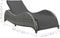 vidaXL - Ligbed - met - kussen - poly - rattan - antraciet