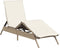 vidaXL - Ligbed - met - kussen - poly - rattan - beige