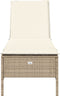 vidaXL - Ligbed - met - kussen - poly - rattan - beige