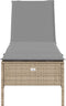 vidaXL - Ligbed - met - kussen - poly - rattan - beige