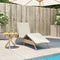 vidaXL - Ligbed - met - kussen - poly - rattan - beige
