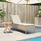 vidaXL - Ligbed - met - kussen - poly - rattan - beige