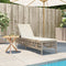 vidaXL - Ligbed - met - kussen - poly - rattan - beige