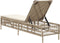 vidaXL - Ligbed - met - kussen - poly - rattan - beige