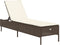 vidaXL - Ligbed - met - kussen - poly - rattan - bruin