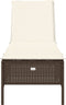 vidaXL - Ligbed - met - kussen - poly - rattan - bruin
