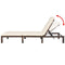 vidaXL - Ligbed - met - kussen - poly - rattan - bruin
