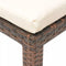 vidaXL - Ligbed - met - kussen - poly - rattan - bruin