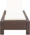 vidaXL - Ligbed - met - kussen - poly - rattan - bruin