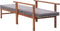 vidaXL - Ligbed - met - kussen - poly - rattan - en - massief - acaciahout - grijs