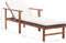 vidaXL - Ligbed - met - kussen - poly - rattan - en - massief - acaciahout - zwart