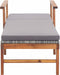 vidaXL - Ligbed - met - kussen - poly - rattan - en - massief - acaciahout - grijs