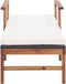 vidaXL - Ligbed - met - kussen - poly - rattan - en - massief - acaciahout - zwart