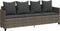 vidaXL - Ligbed - met - kussen poly - rattan - grijs