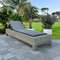 vidaXL - Ligbed - met - kussen - poly - rattan - grijs