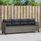 vidaXL - Ligbed - met - kussen poly - rattan - grijs