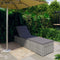 vidaXL - Ligbed - met - kussen - poly - rattan - grijs